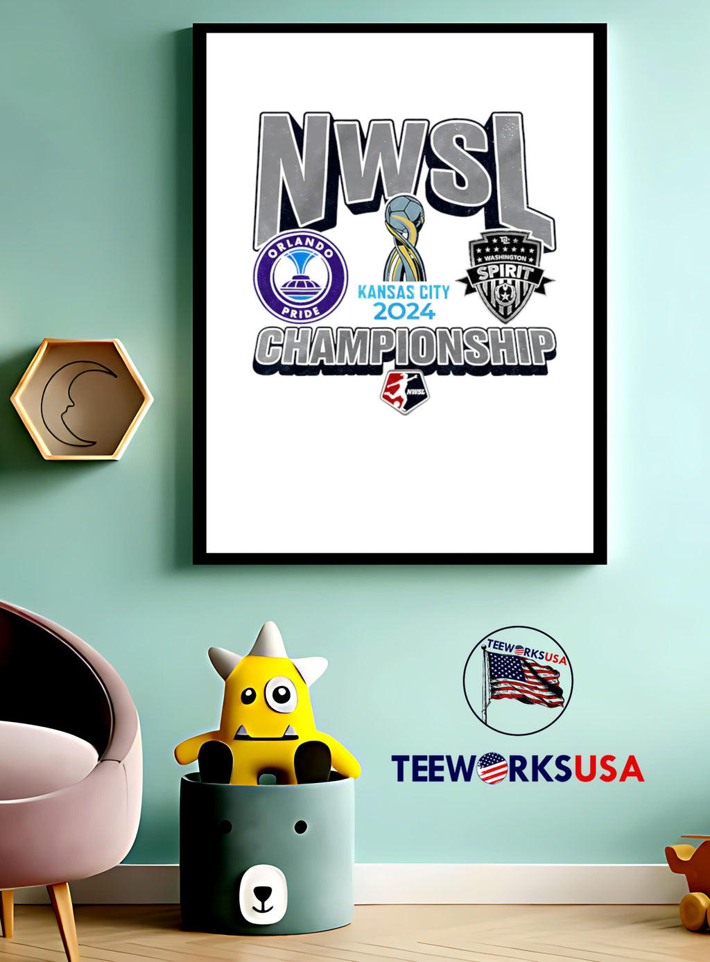 2024 Nwsl Orlando Pride Champions Kansas City - Adult & Kids T-Shirts, Sweatshirts & Hoodies apparel design preview 4