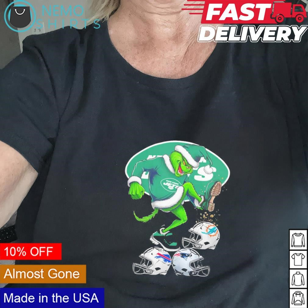 Grinch New York Jet stomp on Dolphins Patriots Bills - Adult & Kids T-Shirts, Sweatshirts & Hoodies apparel design preview 1