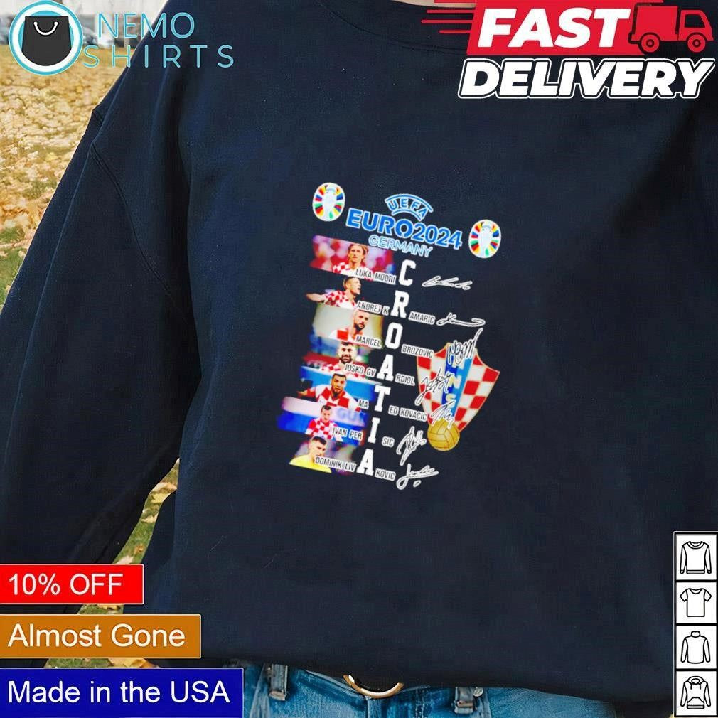 Euro 2024 Germany Croatia FC players photos names - Adult & Kids T-Shirts, Sweatshirts & Hoodies apparel design preview 3
