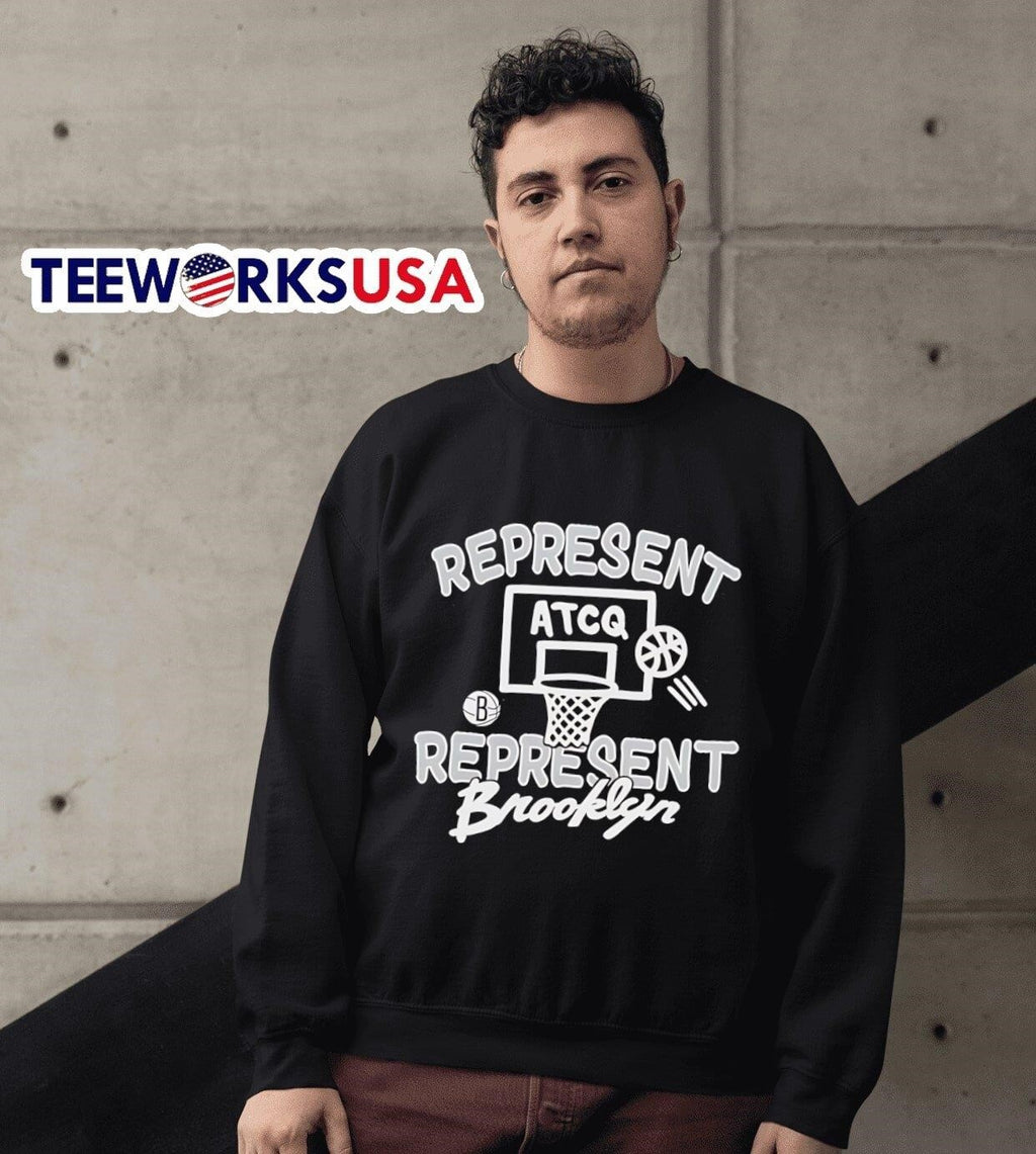 A Tribe Called Quest x Brooklyn Nets Represent - Adult & Kids T-Shirts, Sweatshirts & Hoodies apparel design preview 6