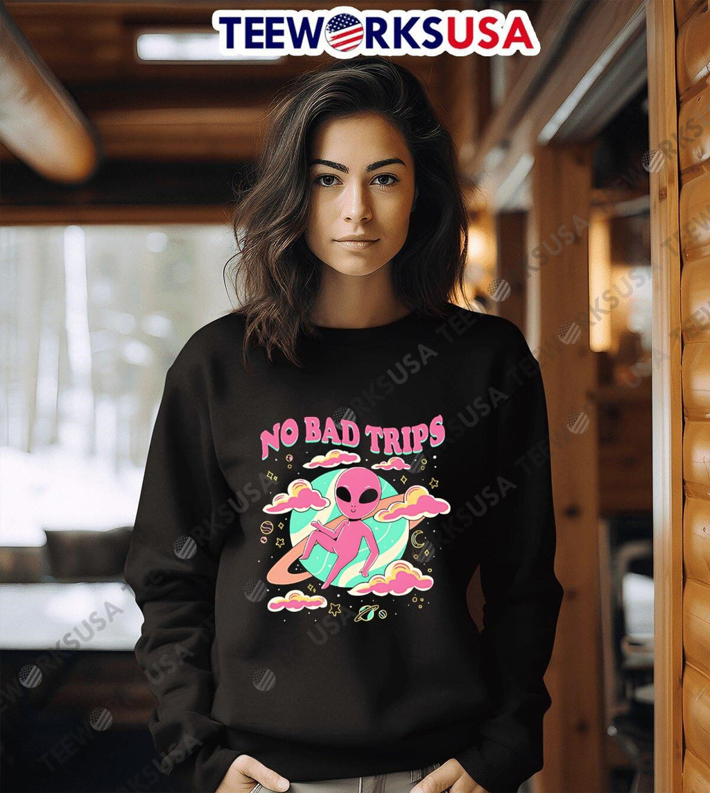 No bad trips Alien - Adult & Kids T-Shirts, Sweatshirts & Hoodies apparel design preview 6