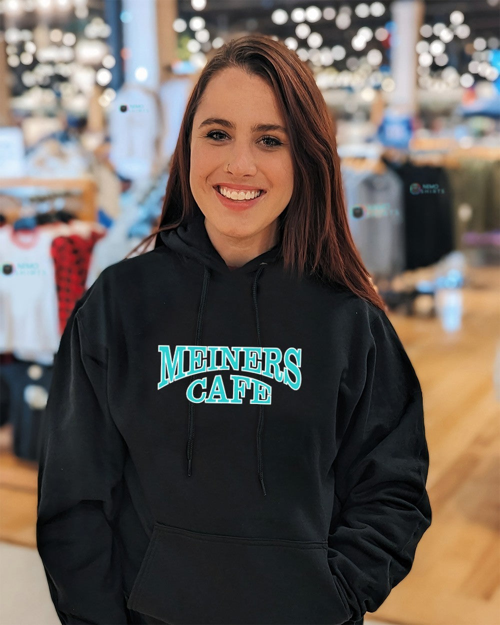 Meiners cafe St Bernard - Adult & Kids T-Shirts, Sweatshirts & Hoodies apparel design preview 3