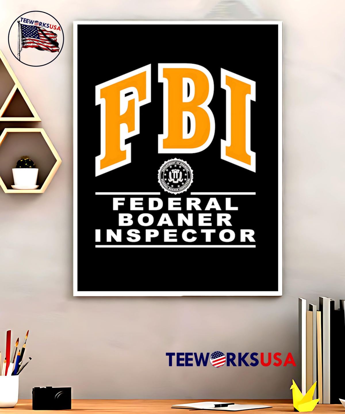 FBI Federal Boaner Inspector - Adult & Kids T-Shirts, Sweatshirts & Hoodies apparel design preview 5
