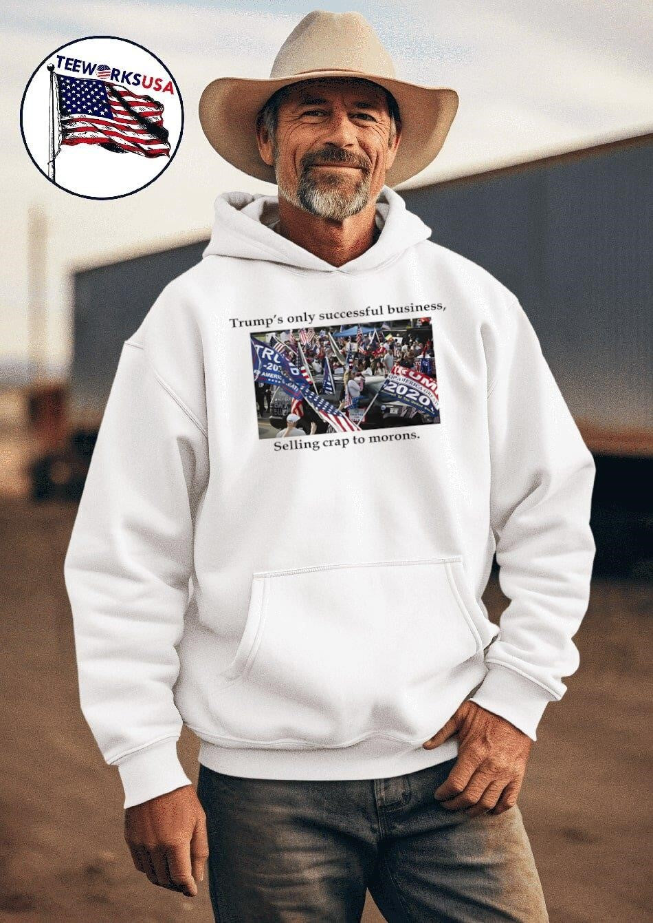 Trump's only successful business selling crap to - Adult & Kids T-Shirts, Sweatshirts & Hoodies apparel design preview 2