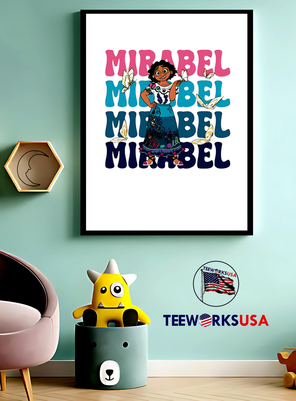 Mirabel Madrigal repeat cartoon cute - Adult & Kids T-Shirts, Sweatshirts & Hoodies apparel design preview 3