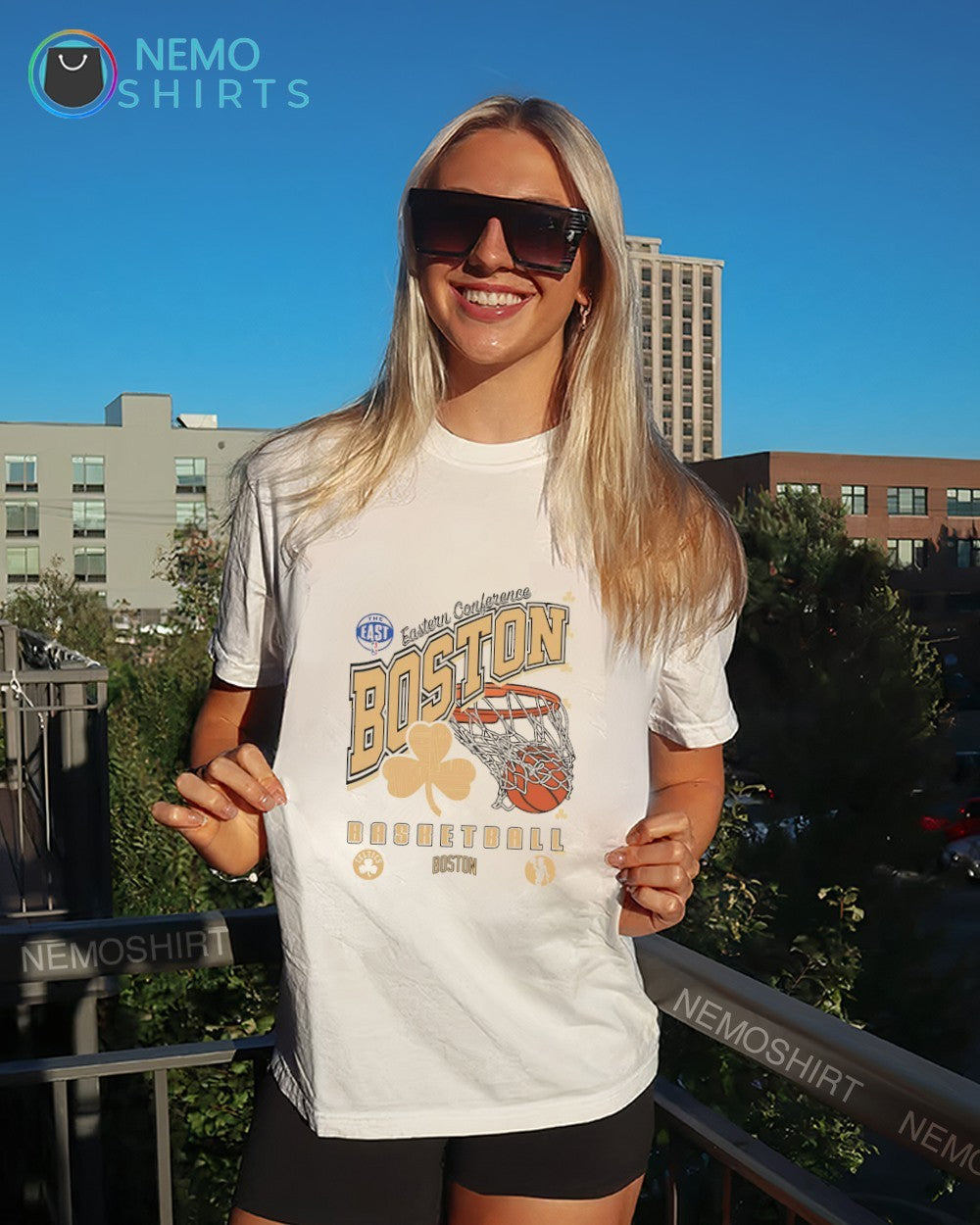 Boston Celtics basketball Eastern Conference vintage - Adult & Kids T-Shirts, Sweatshirts & Hoodies apparel design preview 4