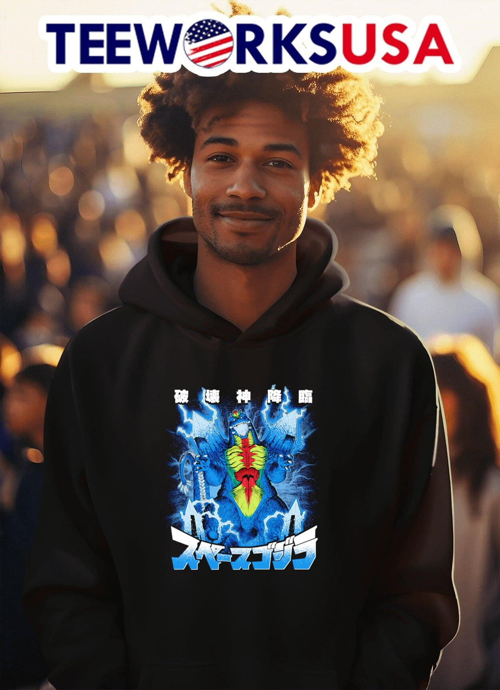 Spacegodzilla - Adult & Kids T-Shirts, Sweatshirts & Hoodies apparel design preview 2