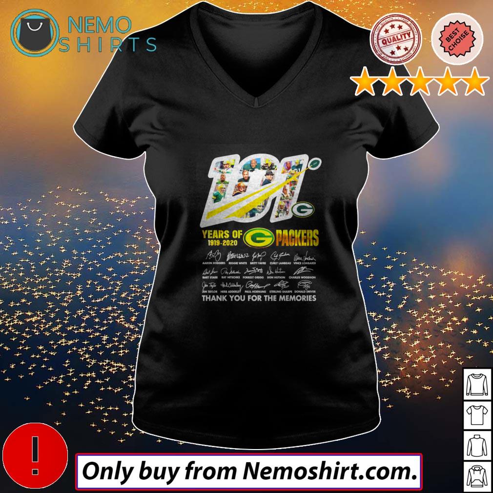101 Years of 1919 2020 Green Bay Packers thank you - Adult & Kids T-Shirts, Sweatshirts & Hoodies apparel design preview 5