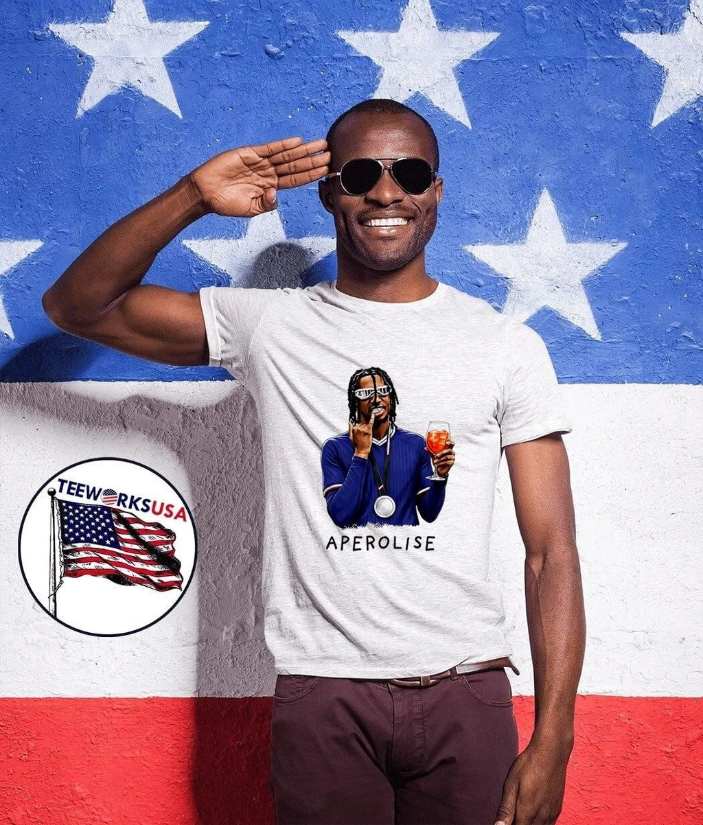 Aperolise Man Wearing Medal And Sunglasses Holding - Adult & Kids T-Shirts, Sweatshirts & Hoodies apparel design preview 1