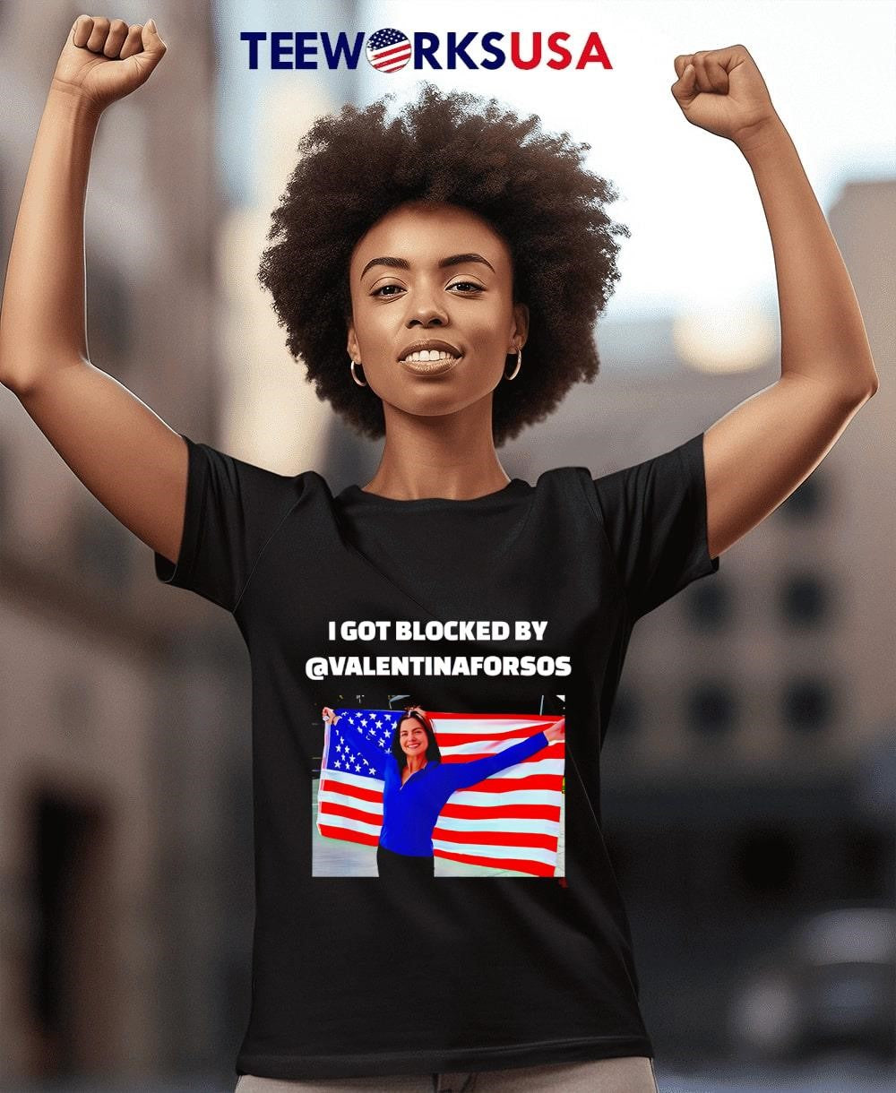 I Got Blocked By Valentinaforsos flag USA - Adult & Kids T-Shirts, Sweatshirts & Hoodies apparel design preview 4