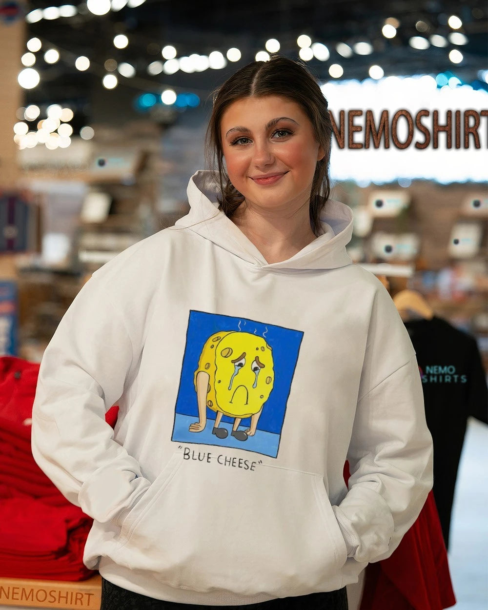 Blue Cheese Sad Sponge Character funny food - Adult & Kids T-Shirts, Sweatshirts & Hoodies apparel design preview 5
