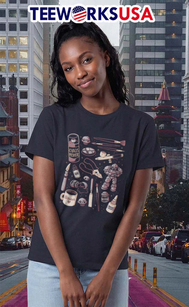 Painting Miniatures - Adult & Kids T-Shirts, Sweatshirts & Hoodies apparel design preview 2
