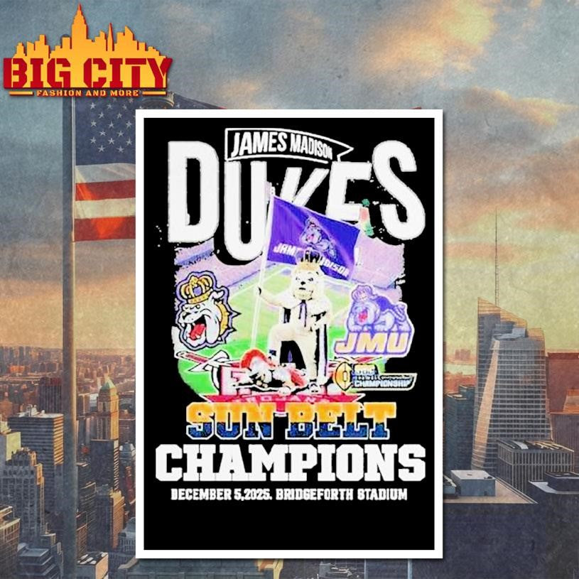 James Madison Dukes Stomp Troy Trojans Sun Belt - Adult & Kids T-Shirts, Sweatshirts & Hoodies apparel design preview 4