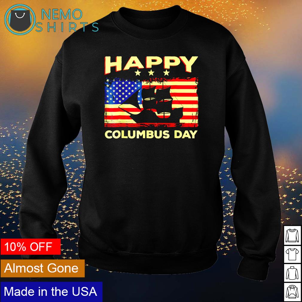 Happy Columbus daydiscovery italian explorer - Adult & Kids T-Shirts, Sweatshirts & Hoodies apparel design preview 4
