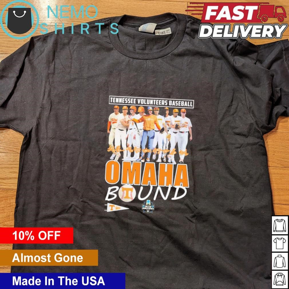 Tennessee Volunteers baseball Omaha Bound players - Adult & Kids T-Shirts, Sweatshirts & Hoodies apparel design preview 5