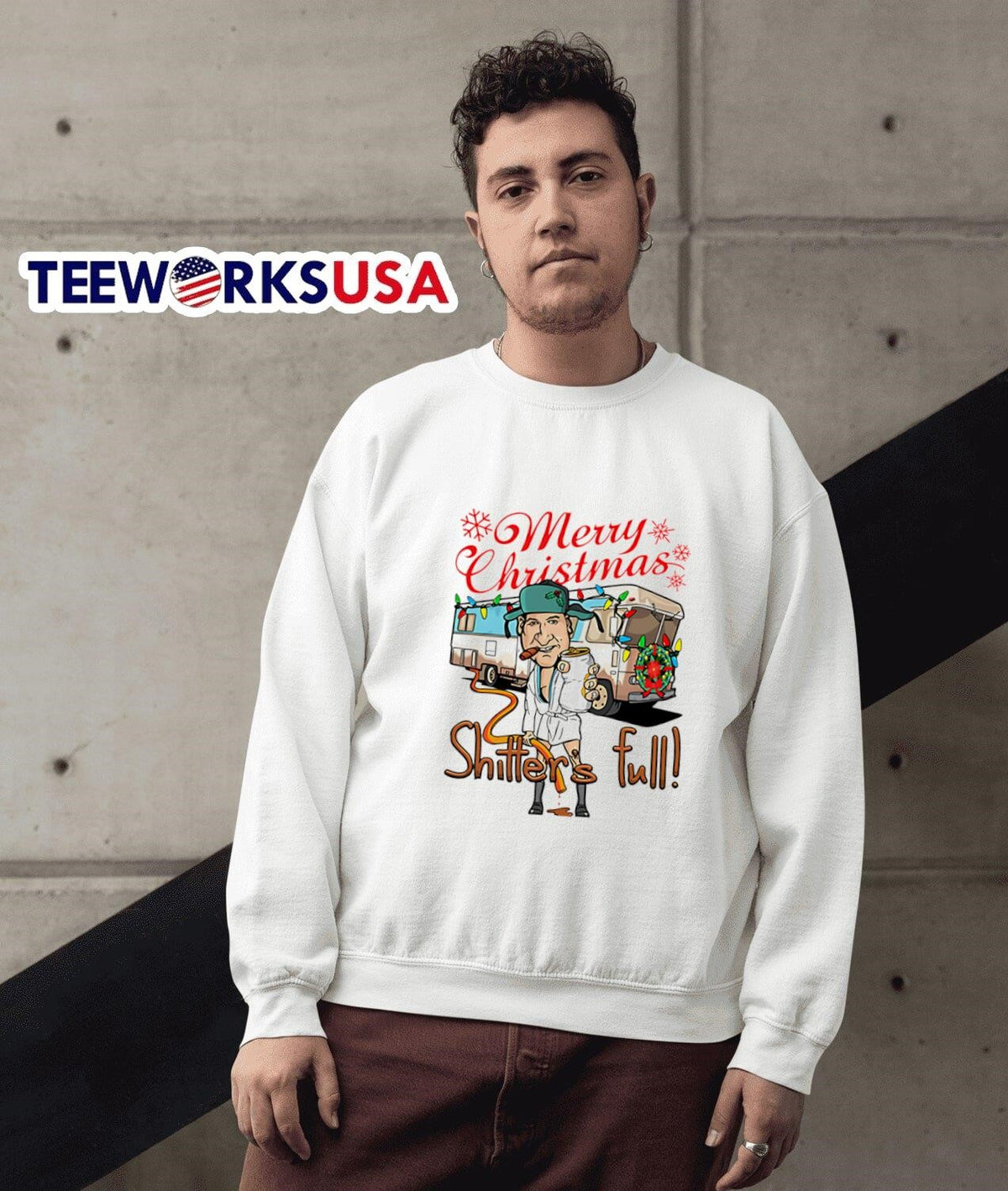 Merry Christmas Shiter's full - Adult & Kids T-Shirts, Sweatshirts & Hoodies apparel design preview 5