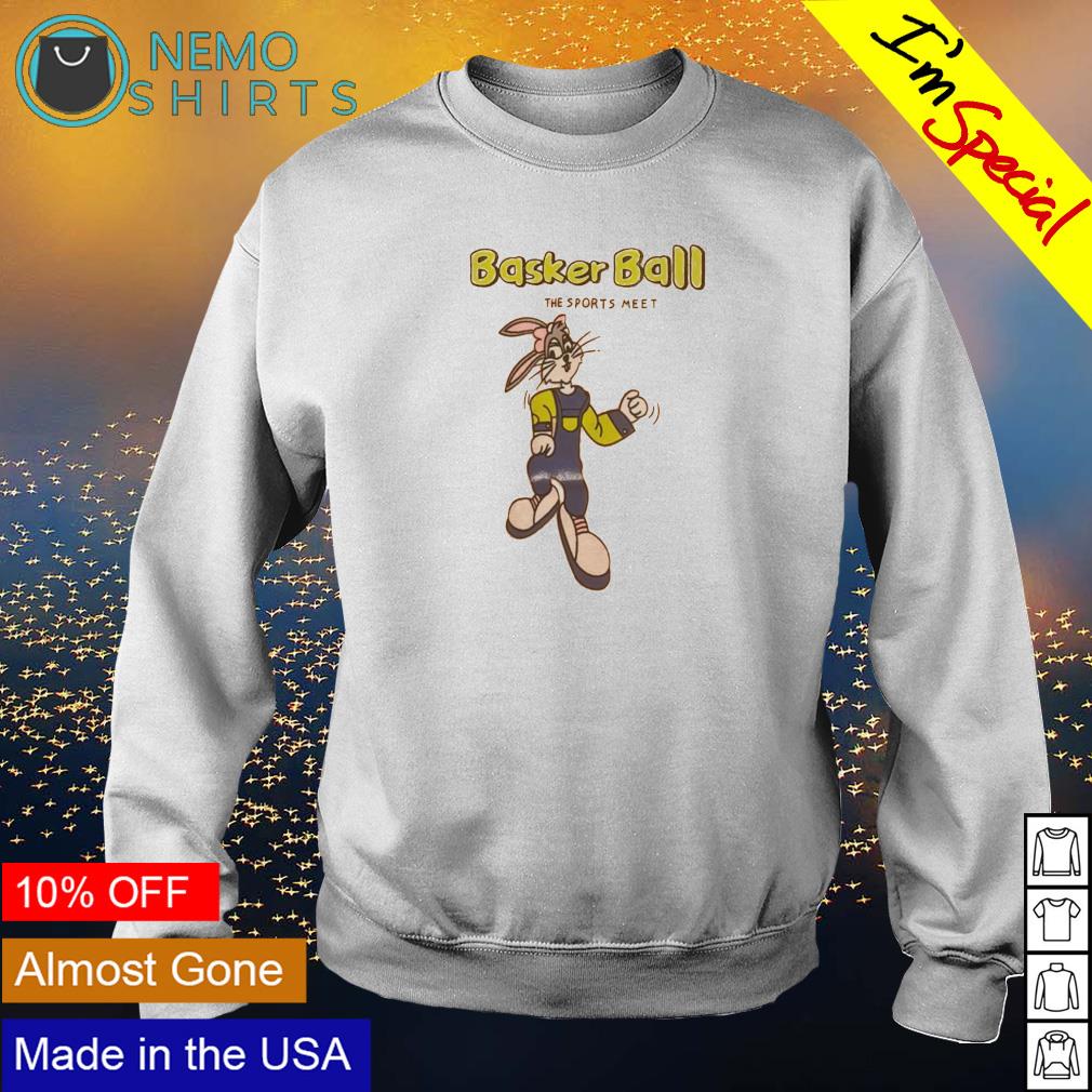 Rabbit basker ball the sports meet - Adult & Kids T-Shirts, Sweatshirts & Hoodies apparel design preview 4