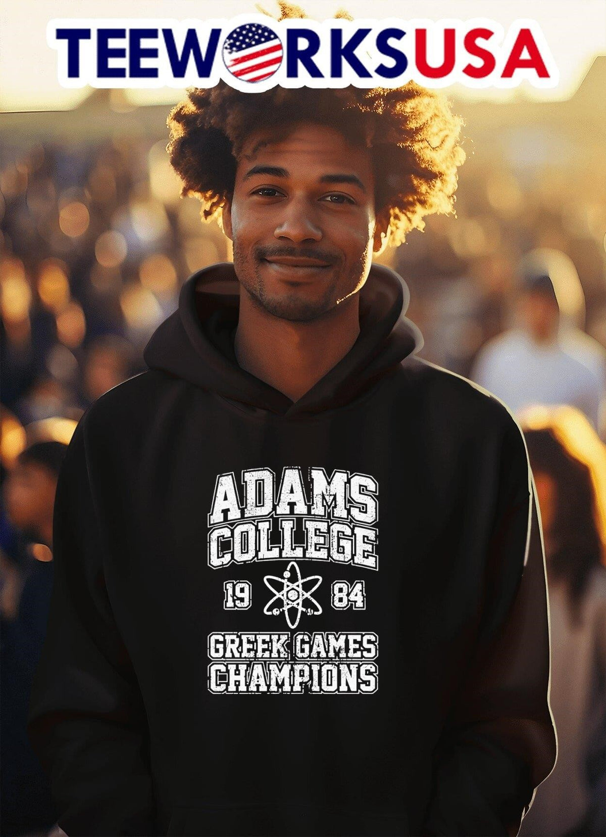 Adams College Greek Games Champions 1984 - Adult & Kids T-Shirts, Sweatshirts & Hoodies apparel design preview 2