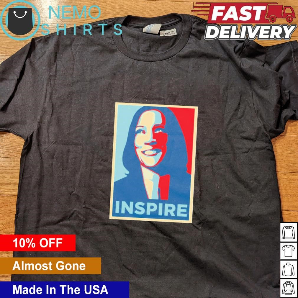 Inspire Kamala Harris 2024 president - Adult & Kids T-Shirts, Sweatshirts & Hoodies apparel design preview 4