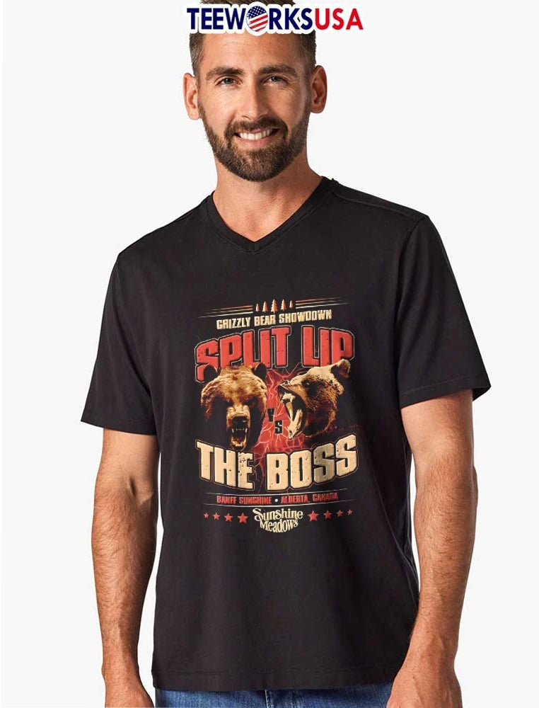 Banff Sunshine Grizzly Bear Showdown Split Lip Vs The - Adult & Kids T-Shirts, Sweatshirts & Hoodies apparel design preview 8