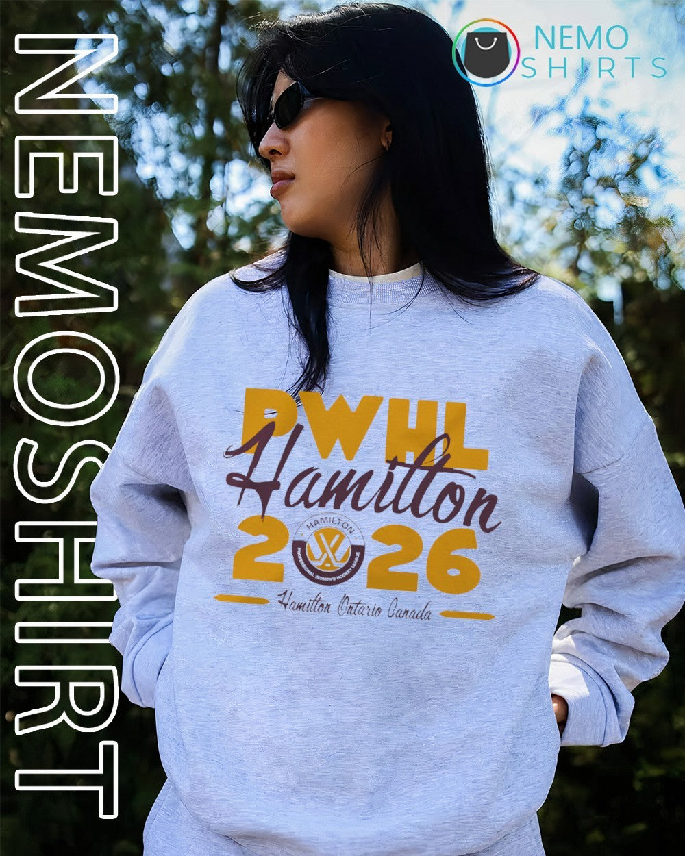 PWHL 2026 Hamilton Ontario Canada - Adult & Kids T-Shirts, Sweatshirts & Hoodies apparel design preview 2