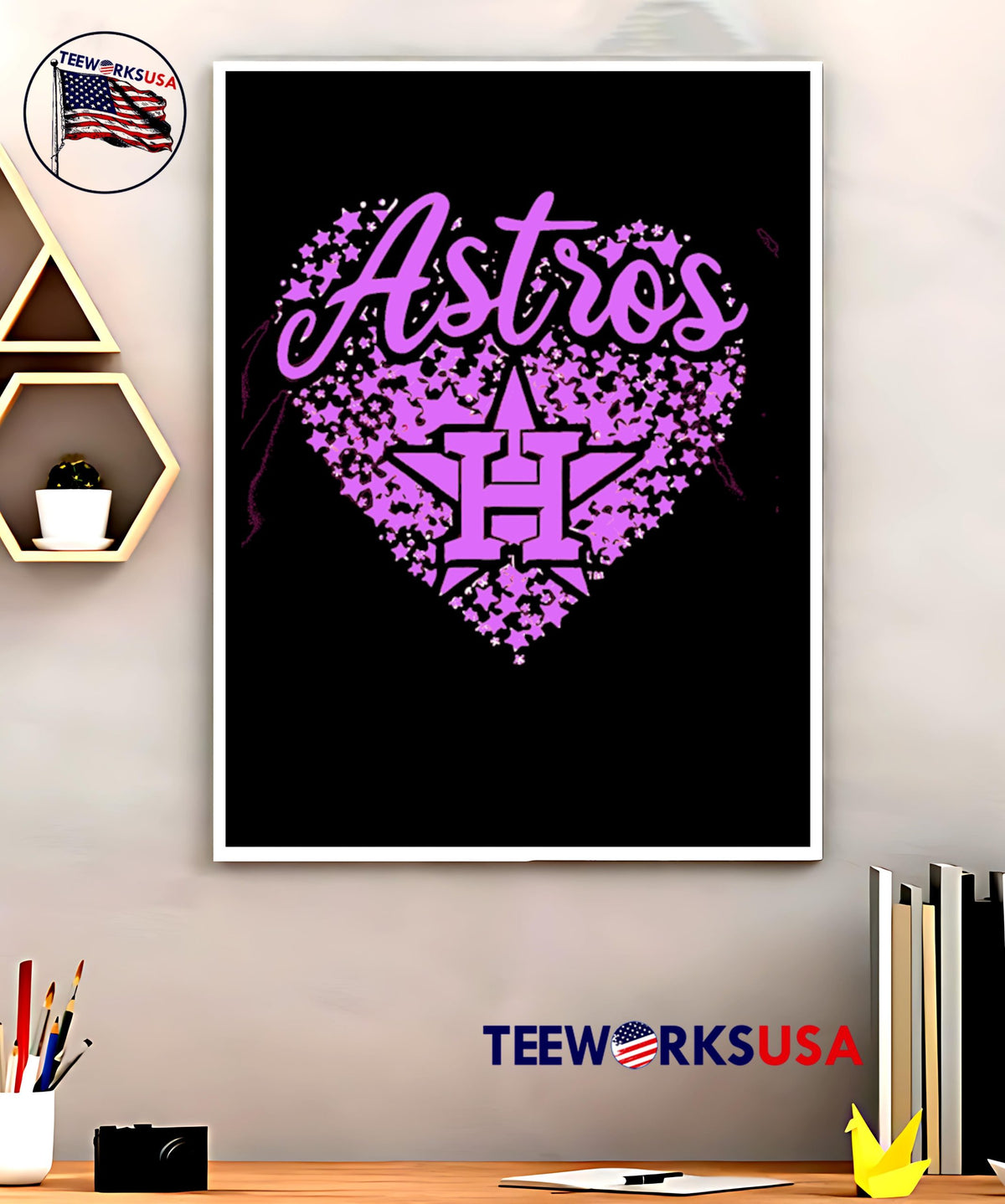 Houston Astros Princess 2025 heart - Adult & Kids T-Shirts, Sweatshirts & Hoodies apparel design preview 5
