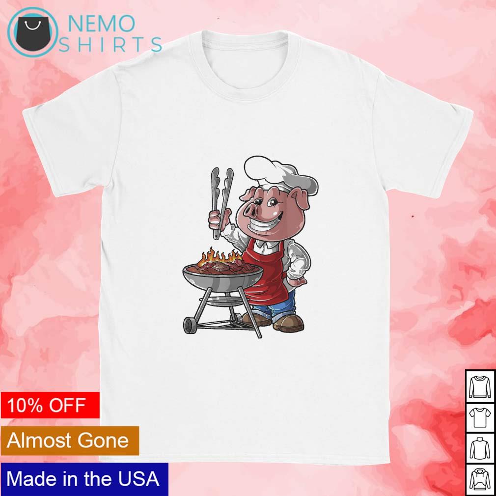 Grilling pig art - Adult & Kids T-Shirts, Sweatshirts & Hoodies apparel design preview 1