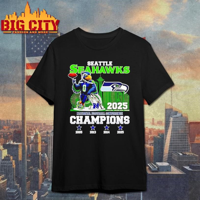 Seattle Seahawks mascot Blitz National Football - Adult & Kids T-Shirts, Sweatshirts & Hoodies apparel design preview 1