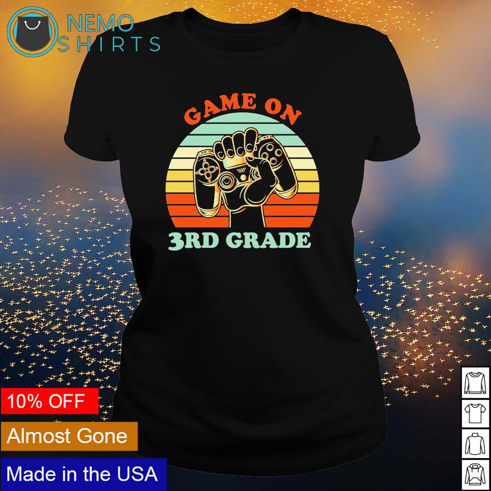 Game on 3rd grade vintage - Adult & Kids T-Shirts, Sweatshirts & Hoodies apparel design preview 3