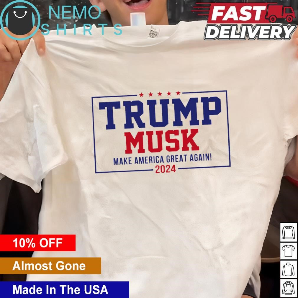 Trump and Musk make America great again 2024 - Adult & Kids T-Shirts, Sweatshirts & Hoodies apparel design preview 1