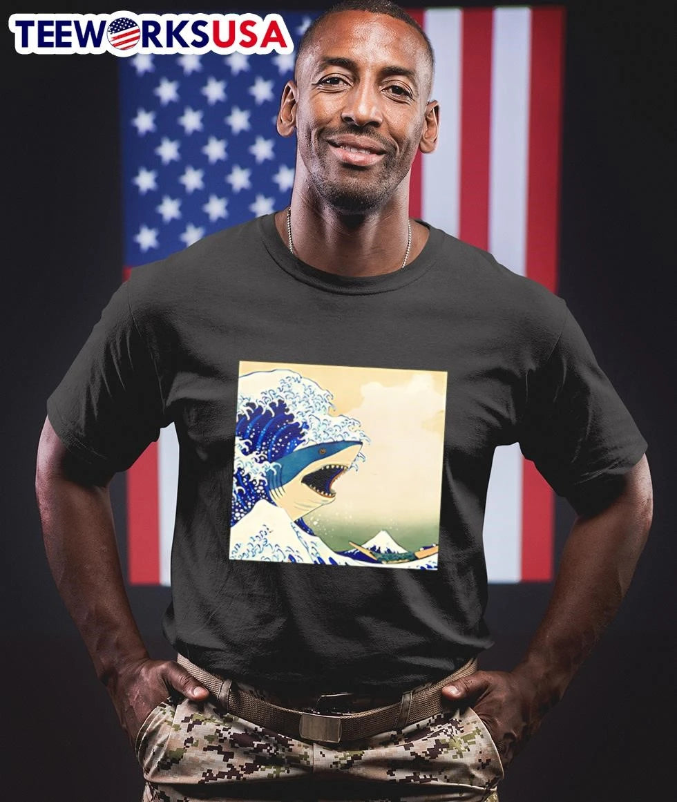 Great Wave Shark - Adult & Kids T-Shirts, Sweatshirts & Hoodies apparel design preview 1