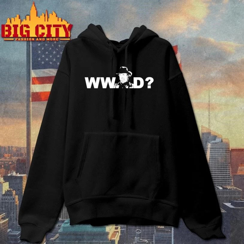 What Would Chuck Norris Do Hero Graphic - Adult & Kids T-Shirts, Sweatshirts & Hoodies apparel design preview 2