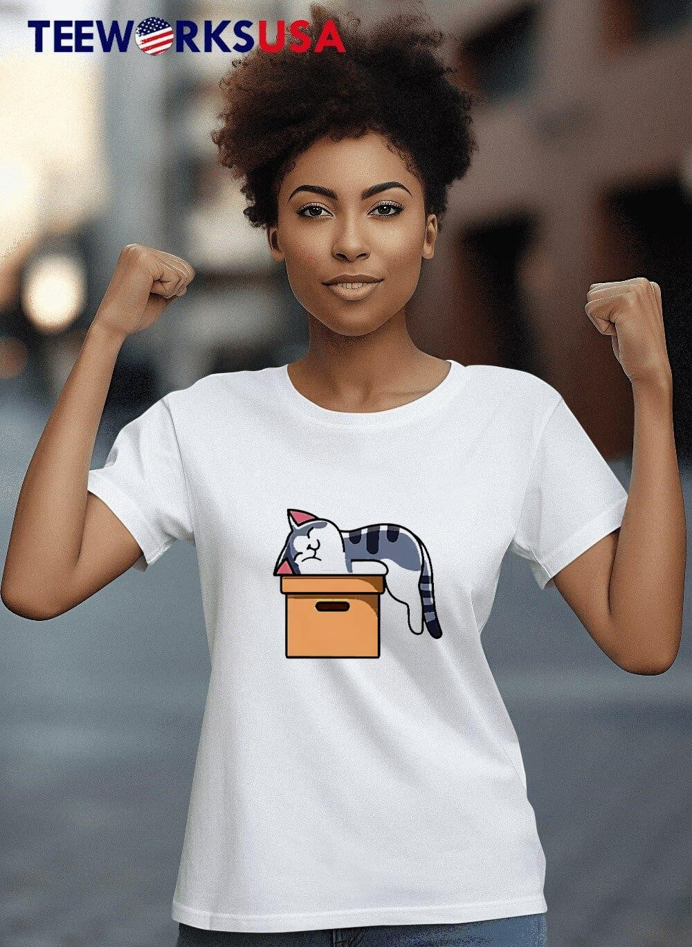 Lazy Cat Lying On The Table - Adult & Kids T-Shirts, Sweatshirts & Hoodies apparel design preview 8