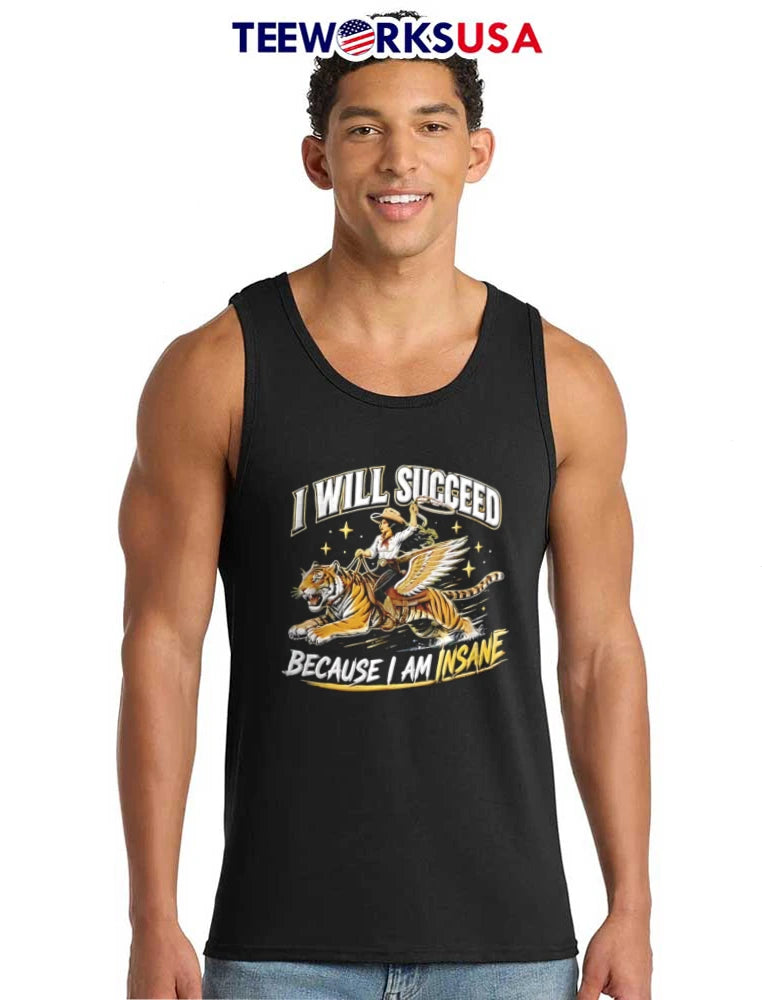 I Will Succeed Because Am Insane cowgirl riding - Adult & Kids T-Shirts, Sweatshirts & Hoodies apparel design preview 6