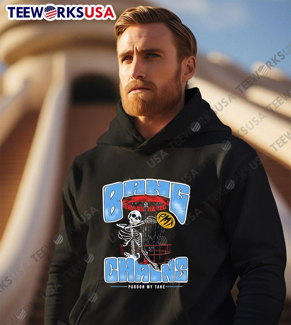 Bang Chains Pardon My Take skeleton retro - Adult & Kids T-Shirts, Sweatshirts & Hoodies apparel design preview 3