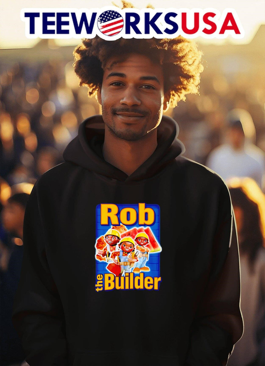 Rob the Builder - Adult & Kids T-Shirts, Sweatshirts & Hoodies apparel design preview 2