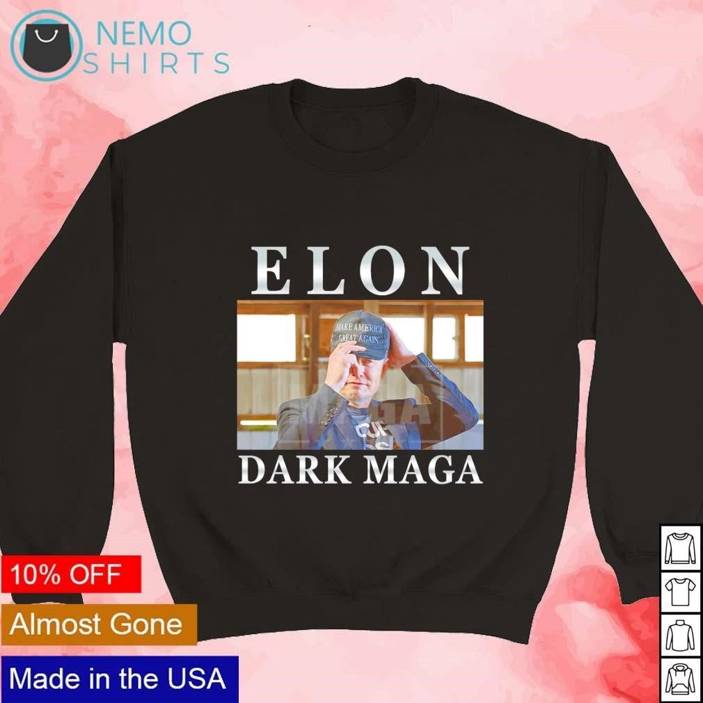 Elon Dark MAGA Musk wears make America great again - Adult & Kids T-Shirts, Sweatshirts & Hoodies apparel design preview 3