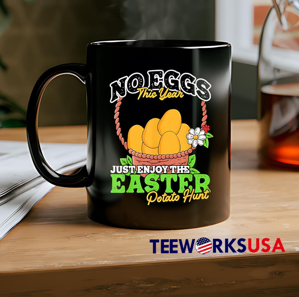 No eggs this year just enjoy easter potato hunt - Adult & Kids T-Shirts, Sweatshirts & Hoodies apparel design preview 2