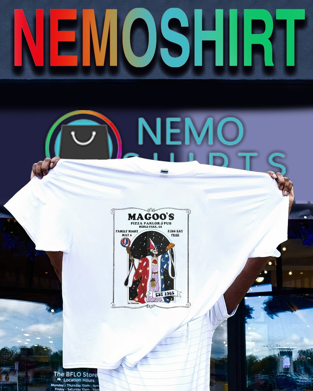 Magoo's pizza parlor and pub Menlo Park PA Grateful - Adult & Kids T-Shirts, Sweatshirts & Hoodies product image 1