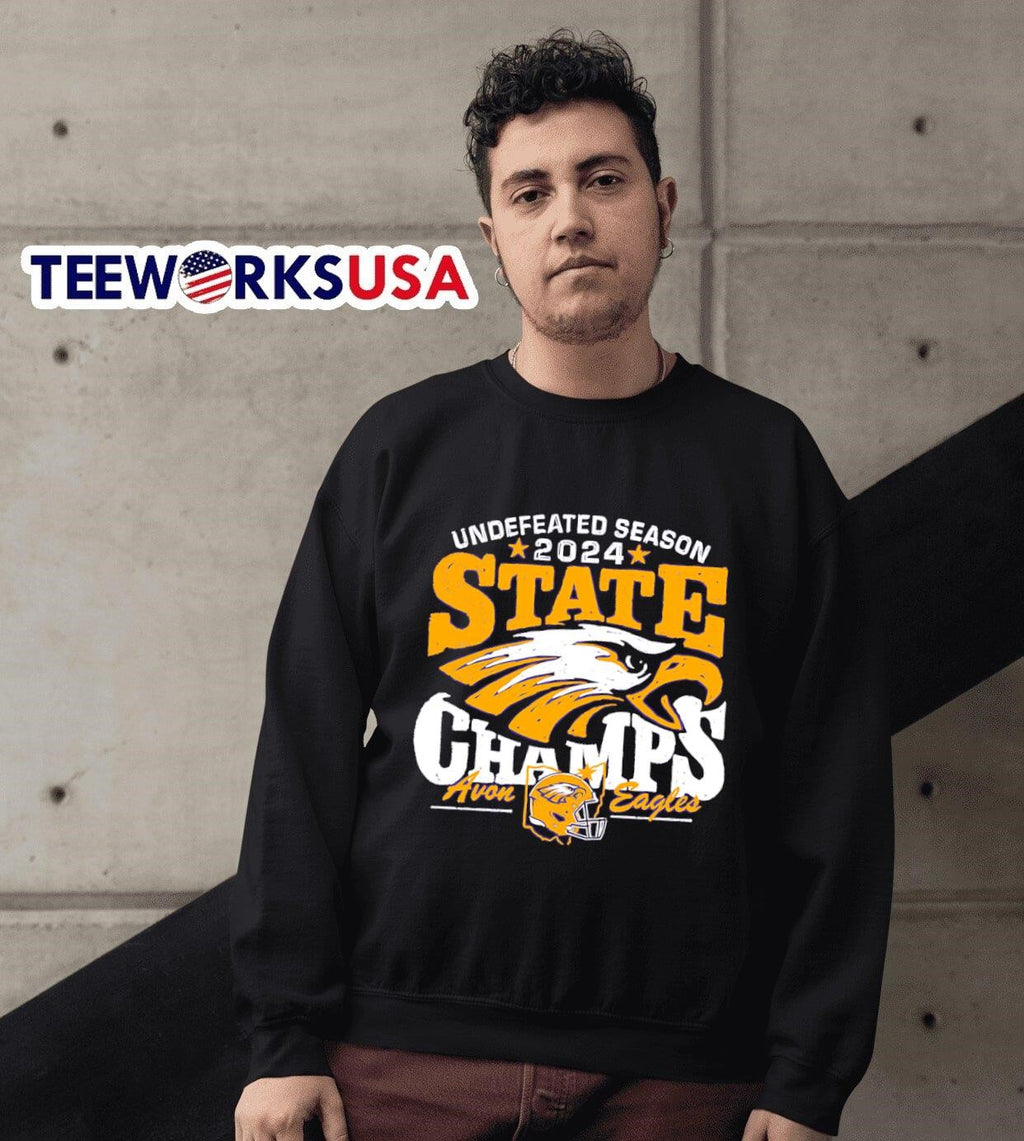 Undefeated season 2024 State Champs Avon Eagles - Adult & Kids T-Shirts, Sweatshirts & Hoodies apparel design preview 6