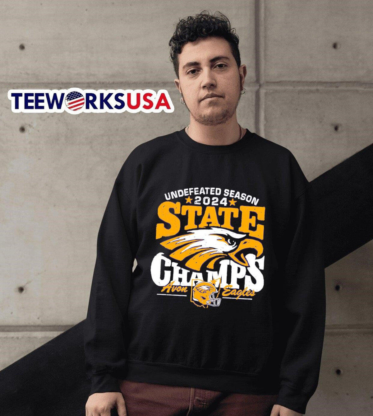 Undefeated season 2024 State Champs Avon Eagles - Adult & Kids T-Shirts, Sweatshirts & Hoodies apparel design preview 6