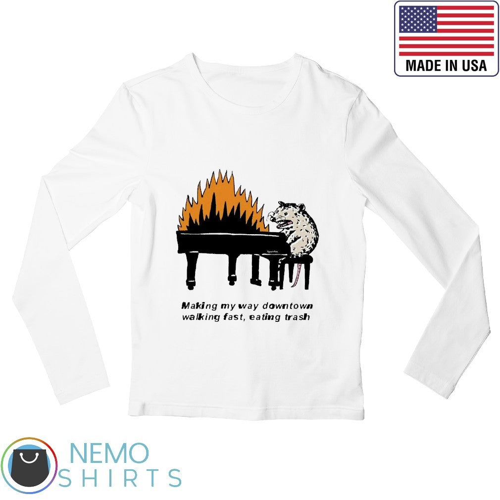 Making my way downtown walking fast eating trash - Adult & Kids T-Shirts, Sweatshirts & Hoodies apparel design preview 3