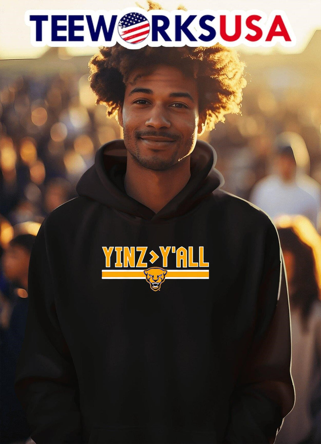 Yinz over y'all Pittsburgh Panthers - Adult & Kids T-Shirts, Sweatshirts & Hoodies apparel design preview 2