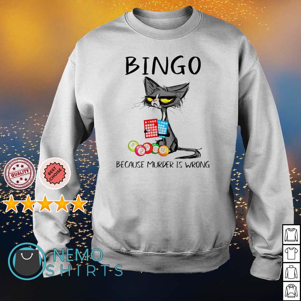 Cat bingo because murder is wrong - Adult & Kids T-Shirts, Sweatshirts & Hoodies product image 4