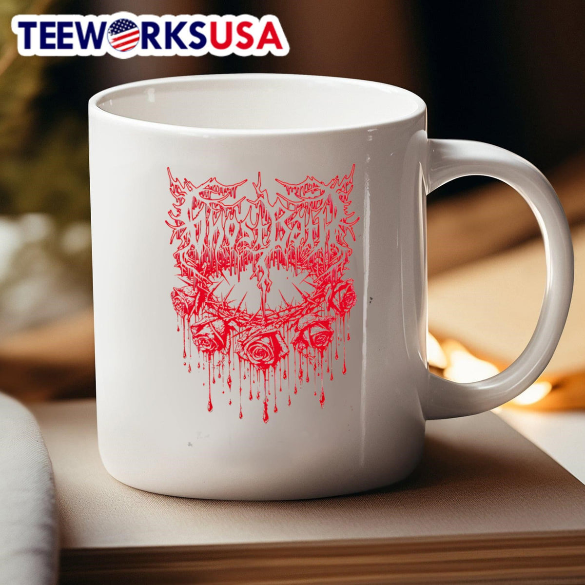 Ghost Bath Rose Thorn illustration - Adult & Kids T-Shirts, Sweatshirts & Hoodies apparel design preview 4