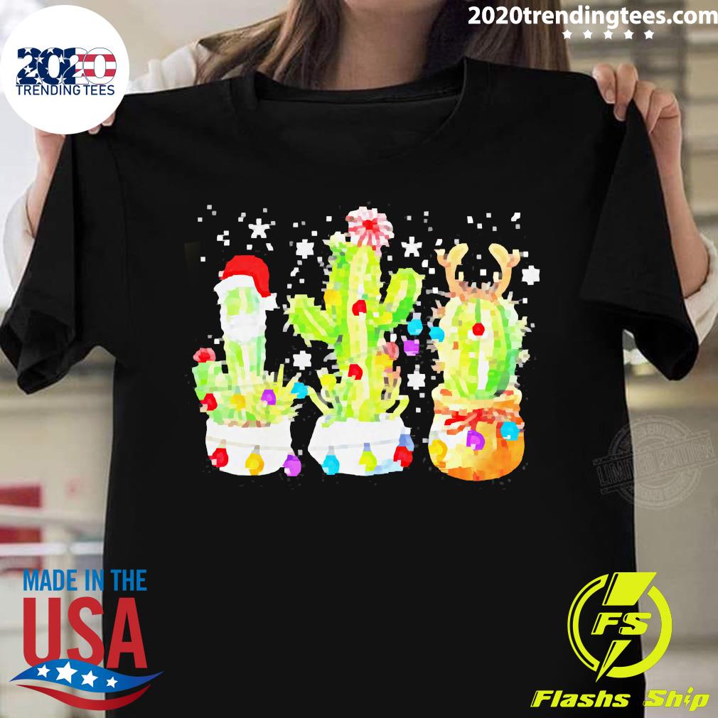 Cactus Merry Christmas - Adult & Kids T-Shirts, Sweatshirts & Hoodies apparel design preview 1