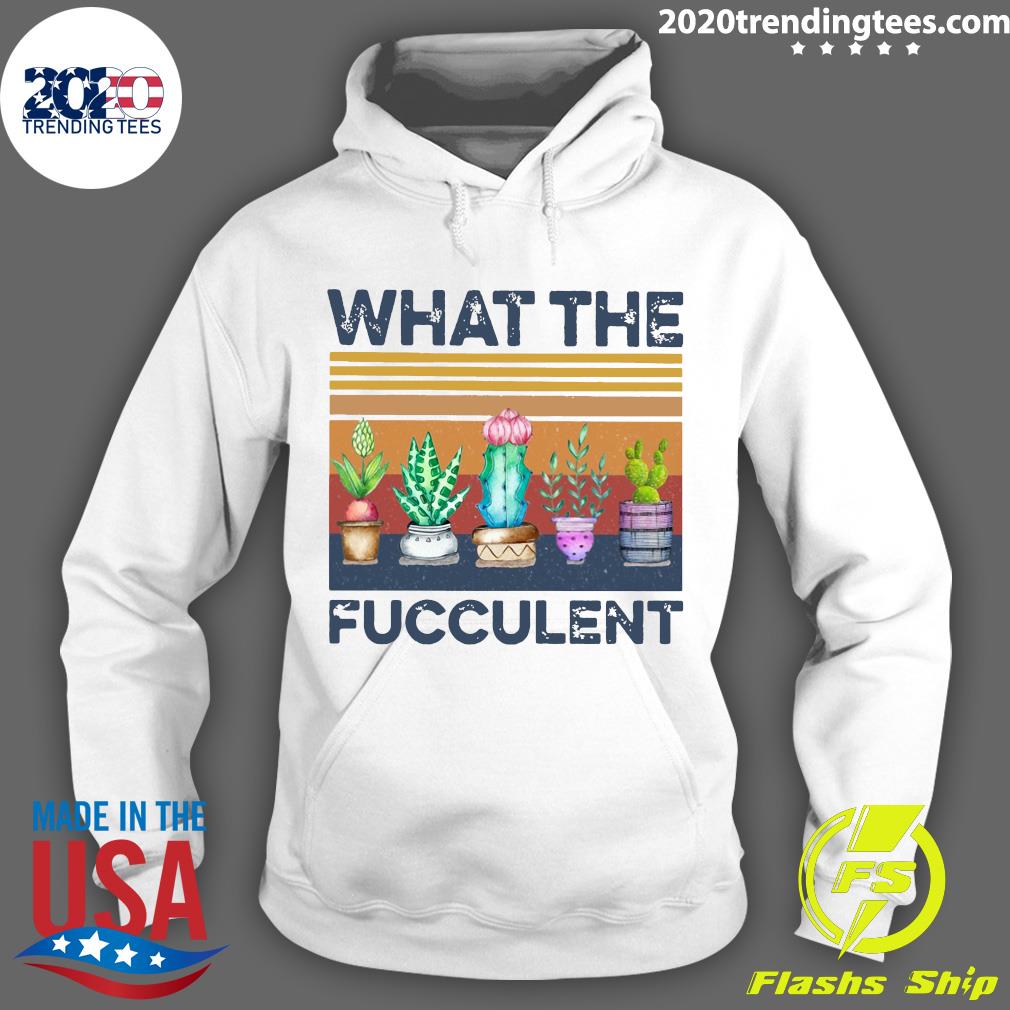 Cactus What The Fucculent Vintage Retro - Adult & Kids T-Shirts, Sweatshirts & Hoodies apparel design preview 2