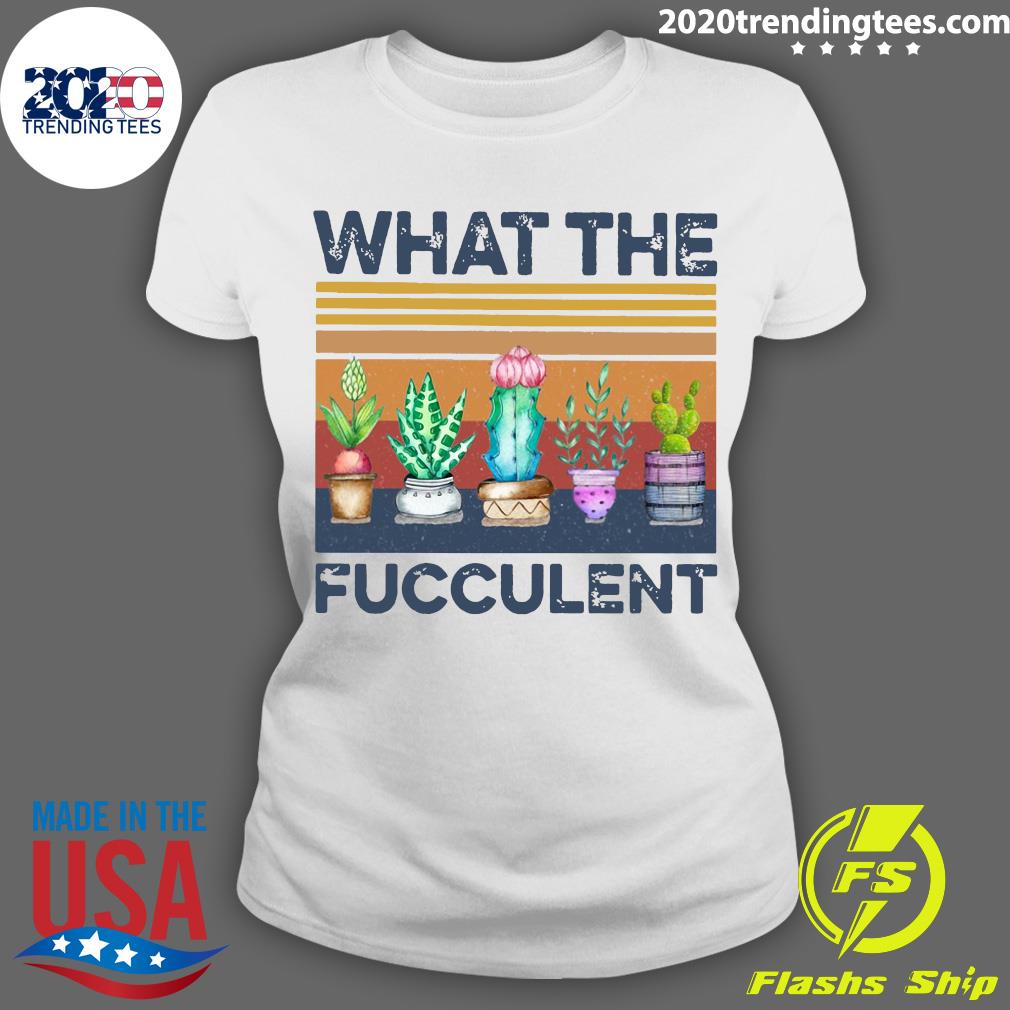 Cactus What The Fucculent Vintage Retro - Adult & Kids T-Shirts, Sweatshirts & Hoodies apparel design preview 3