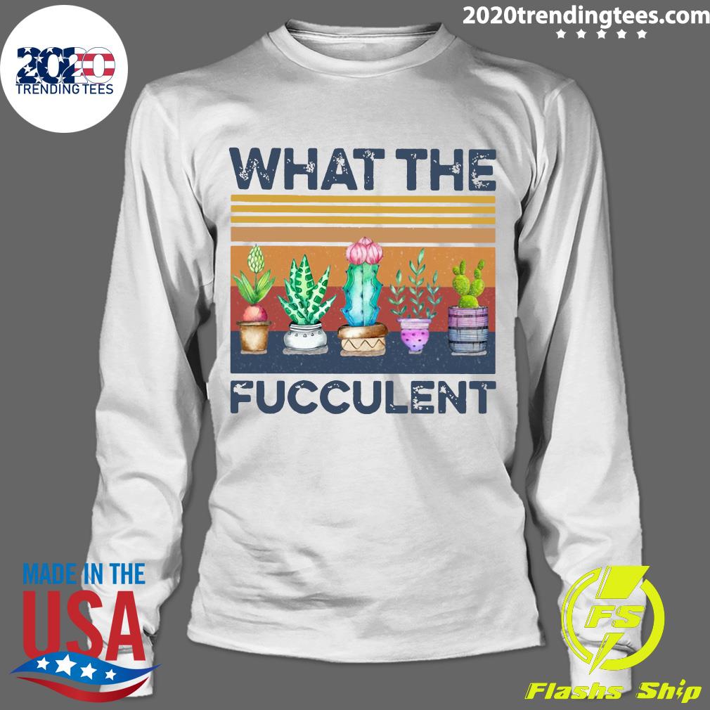 Cactus What The Fucculent Vintage Retro - Adult & Kids T-Shirts, Sweatshirts & Hoodies apparel design preview 4