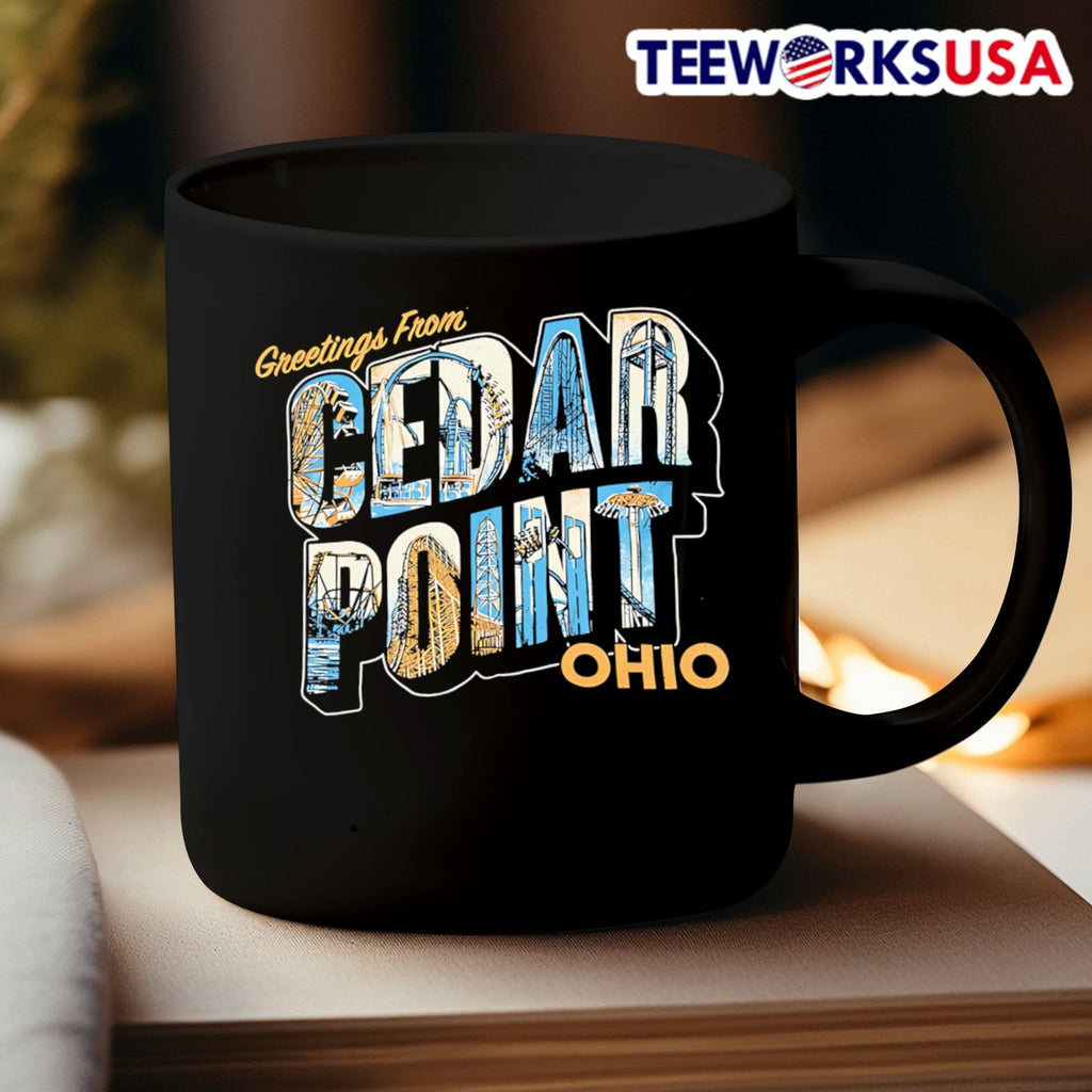 Greetings from Cedar Point Ohio - Adult & Kids T-Shirts, Sweatshirts & Hoodies apparel design preview 3